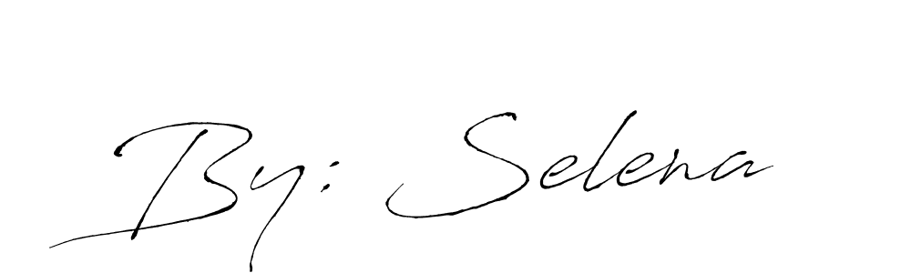 This is the best signature style for the By: Selena name. Also you like these signature font (Antro_Vectra). Mix name signature. By: Selena signature style 6 images and pictures png