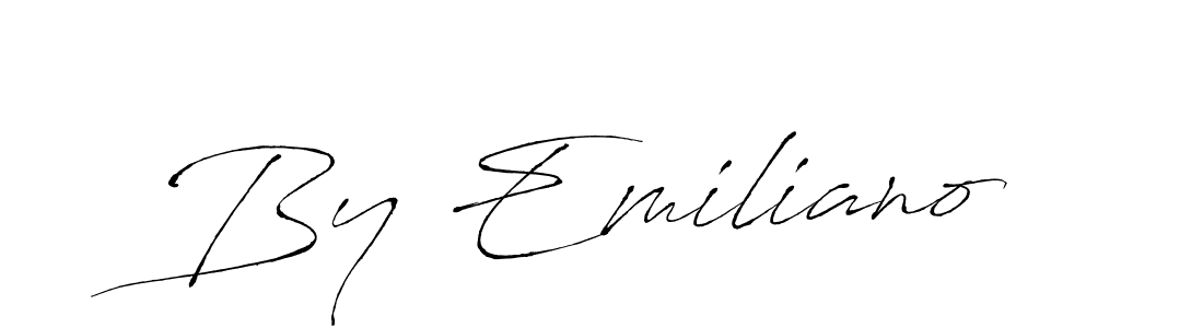 You should practise on your own different ways (Antro_Vectra) to write your name (By Emiliano) in signature. don't let someone else do it for you. By Emiliano signature style 6 images and pictures png