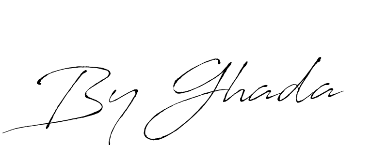 Create a beautiful signature design for name By Ghada. With this signature (Antro_Vectra) fonts, you can make a handwritten signature for free. By Ghada signature style 6 images and pictures png