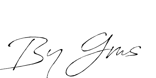 Use a signature maker to create a handwritten signature online. With this signature software, you can design (Antro_Vectra) your own signature for name By Gms. By Gms signature style 6 images and pictures png