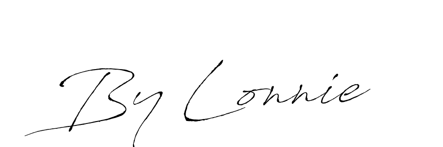 Create a beautiful signature design for name By Lonnie. With this signature (Antro_Vectra) fonts, you can make a handwritten signature for free. By Lonnie signature style 6 images and pictures png