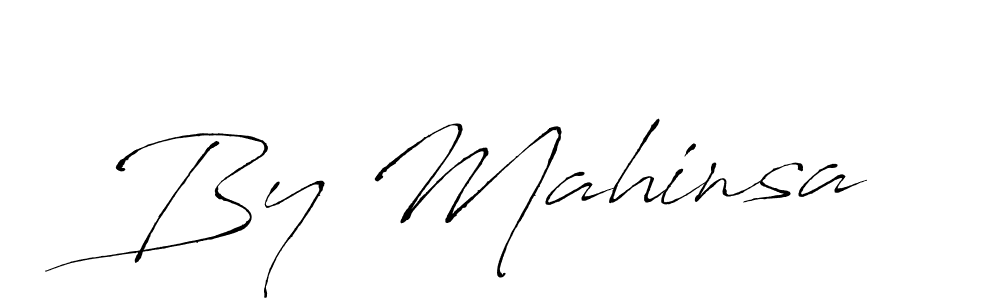 How to make By Mahinsa name signature. Use Antro_Vectra style for creating short signs online. This is the latest handwritten sign. By Mahinsa signature style 6 images and pictures png
