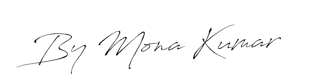 Create a beautiful signature design for name By Mona Kumar. With this signature (Antro_Vectra) fonts, you can make a handwritten signature for free. By Mona Kumar signature style 6 images and pictures png