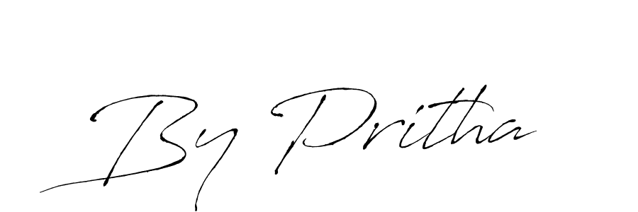 Design your own signature with our free online signature maker. With this signature software, you can create a handwritten (Antro_Vectra) signature for name By Pritha. By Pritha signature style 6 images and pictures png