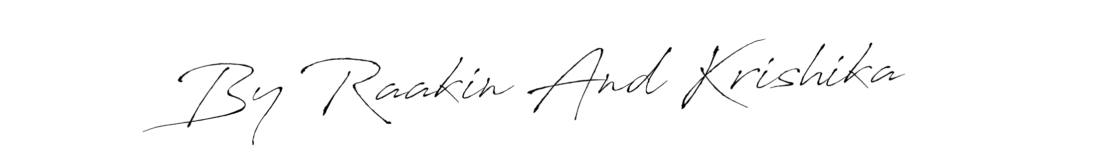 You should practise on your own different ways (Antro_Vectra) to write your name (By Raakin And Krishika) in signature. don't let someone else do it for you. By Raakin And Krishika signature style 6 images and pictures png