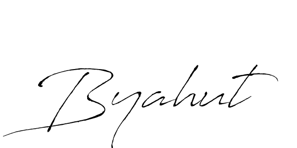 Design your own signature with our free online signature maker. With this signature software, you can create a handwritten (Antro_Vectra) signature for name Byahut. Byahut signature style 6 images and pictures png