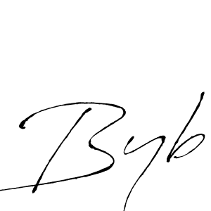 Antro_Vectra is a professional signature style that is perfect for those who want to add a touch of class to their signature. It is also a great choice for those who want to make their signature more unique. Get Byb name to fancy signature for free. Byb signature style 6 images and pictures png