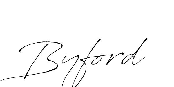 Make a beautiful signature design for name Byford. With this signature (Antro_Vectra) style, you can create a handwritten signature for free. Byford signature style 6 images and pictures png