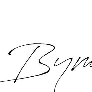 You should practise on your own different ways (Antro_Vectra) to write your name (Bym) in signature. don't let someone else do it for you. Bym signature style 6 images and pictures png
