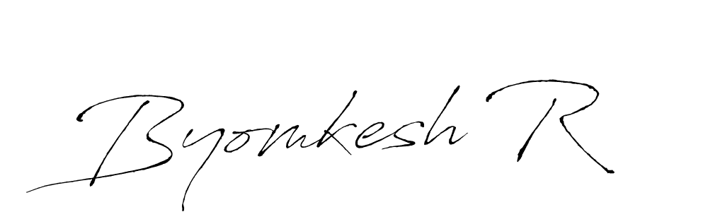 Make a beautiful signature design for name Byomkesh R. With this signature (Antro_Vectra) style, you can create a handwritten signature for free. Byomkesh R signature style 6 images and pictures png