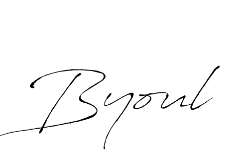 Also we have Byoul name is the best signature style. Create professional handwritten signature collection using Antro_Vectra autograph style. Byoul signature style 6 images and pictures png