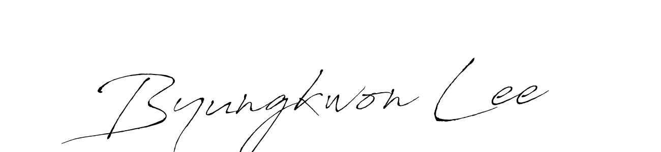 Create a beautiful signature design for name Byungkwon Lee. With this signature (Antro_Vectra) fonts, you can make a handwritten signature for free. Byungkwon Lee signature style 6 images and pictures png