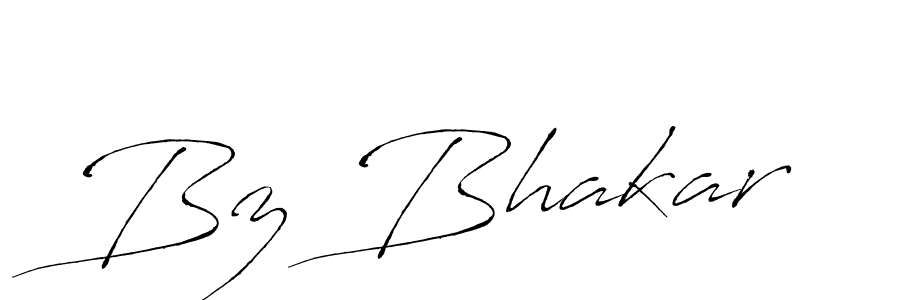 Make a beautiful signature design for name Bz Bhakar. With this signature (Antro_Vectra) style, you can create a handwritten signature for free. Bz Bhakar signature style 6 images and pictures png