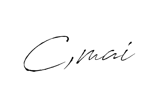 How to make C,mai signature? Antro_Vectra is a professional autograph style. Create handwritten signature for C,mai name. C,mai signature style 6 images and pictures png