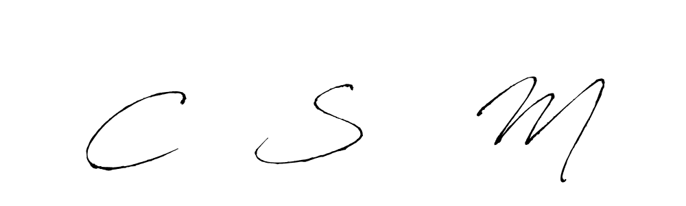 Make a beautiful signature design for name C   S    M. With this signature (Antro_Vectra) style, you can create a handwritten signature for free. C   S    M signature style 6 images and pictures png