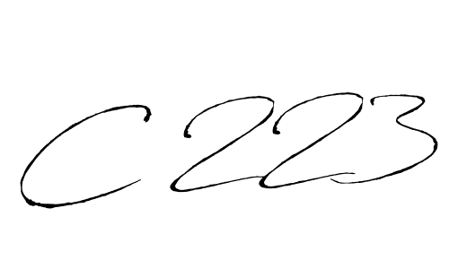 Antro_Vectra is a professional signature style that is perfect for those who want to add a touch of class to their signature. It is also a great choice for those who want to make their signature more unique. Get C 223 name to fancy signature for free. C 223 signature style 6 images and pictures png