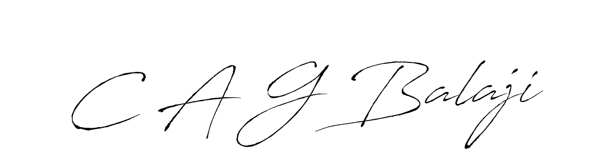 How to make C A G Balaji name signature. Use Antro_Vectra style for creating short signs online. This is the latest handwritten sign. C A G Balaji signature style 6 images and pictures png