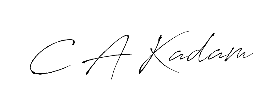 The best way (Antro_Vectra) to make a short signature is to pick only two or three words in your name. The name C A Kadam include a total of six letters. For converting this name. C A Kadam signature style 6 images and pictures png