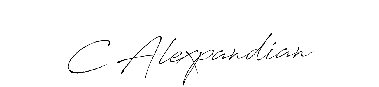 C Alexpandian stylish signature style. Best Handwritten Sign (Antro_Vectra) for my name. Handwritten Signature Collection Ideas for my name C Alexpandian. C Alexpandian signature style 6 images and pictures png