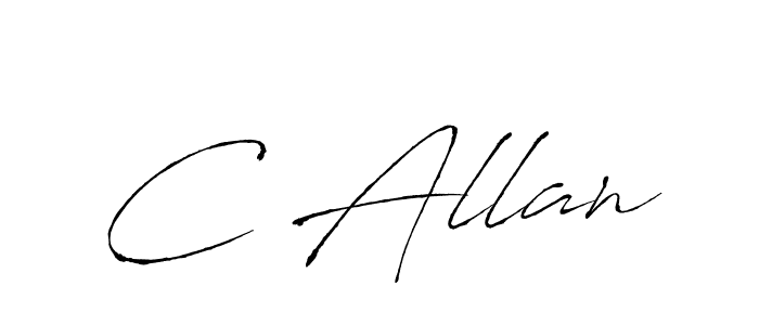 Make a beautiful signature design for name C Allan. With this signature (Antro_Vectra) style, you can create a handwritten signature for free. C Allan signature style 6 images and pictures png