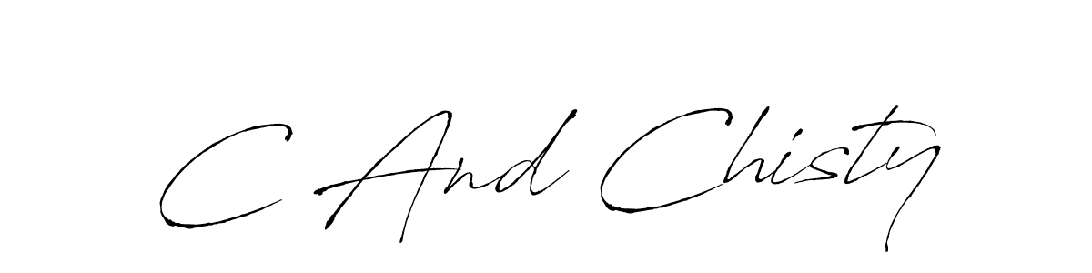 How to make C And Chisty signature? Antro_Vectra is a professional autograph style. Create handwritten signature for C And Chisty name. C And Chisty signature style 6 images and pictures png