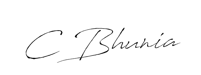 Design your own signature with our free online signature maker. With this signature software, you can create a handwritten (Antro_Vectra) signature for name C Bhunia. C Bhunia signature style 6 images and pictures png