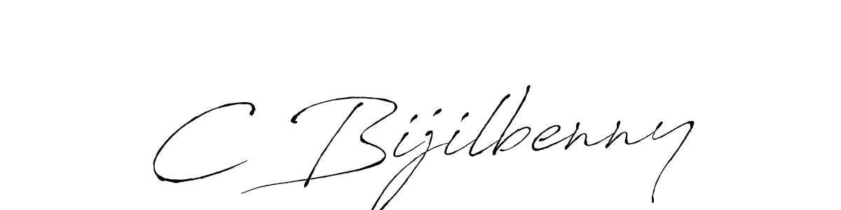 How to make C Bijilbenny name signature. Use Antro_Vectra style for creating short signs online. This is the latest handwritten sign. C Bijilbenny signature style 6 images and pictures png