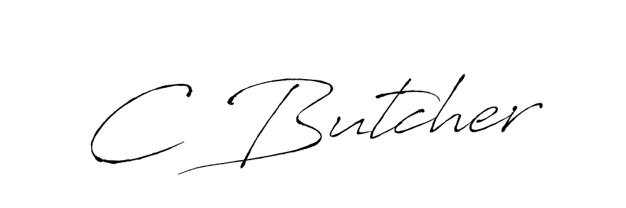 Make a beautiful signature design for name C Butcher. With this signature (Antro_Vectra) style, you can create a handwritten signature for free. C Butcher signature style 6 images and pictures png