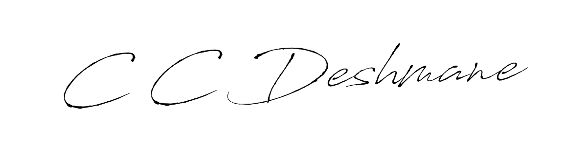 Design your own signature with our free online signature maker. With this signature software, you can create a handwritten (Antro_Vectra) signature for name C C Deshmane. C C Deshmane signature style 6 images and pictures png