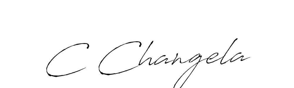 Make a beautiful signature design for name C Changela. With this signature (Antro_Vectra) style, you can create a handwritten signature for free. C Changela signature style 6 images and pictures png