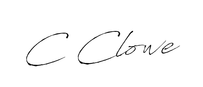 Create a beautiful signature design for name C Clowe. With this signature (Antro_Vectra) fonts, you can make a handwritten signature for free. C Clowe signature style 6 images and pictures png