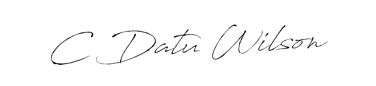 Design your own signature with our free online signature maker. With this signature software, you can create a handwritten (Antro_Vectra) signature for name C Datu Wilson. C Datu Wilson signature style 6 images and pictures png