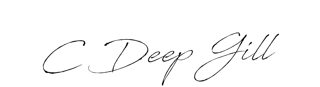 Use a signature maker to create a handwritten signature online. With this signature software, you can design (Antro_Vectra) your own signature for name C Deep Gill. C Deep Gill signature style 6 images and pictures png