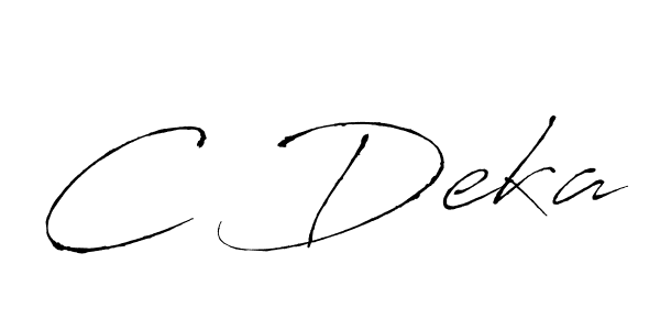 C Deka stylish signature style. Best Handwritten Sign (Antro_Vectra) for my name. Handwritten Signature Collection Ideas for my name C Deka. C Deka signature style 6 images and pictures png