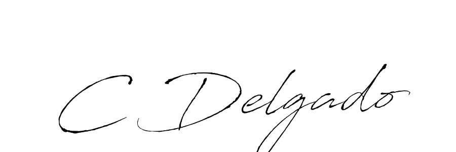 Make a beautiful signature design for name C Delgado. With this signature (Antro_Vectra) style, you can create a handwritten signature for free. C Delgado signature style 6 images and pictures png