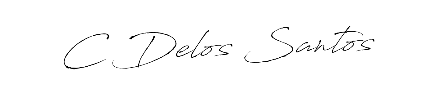 How to make C Delos Santos name signature. Use Antro_Vectra style for creating short signs online. This is the latest handwritten sign. C Delos Santos signature style 6 images and pictures png