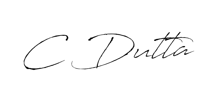 Make a beautiful signature design for name C Dutta. With this signature (Antro_Vectra) style, you can create a handwritten signature for free. C Dutta signature style 6 images and pictures png
