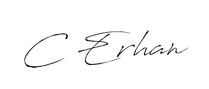 Create a beautiful signature design for name C Erhan. With this signature (Antro_Vectra) fonts, you can make a handwritten signature for free. C Erhan signature style 6 images and pictures png