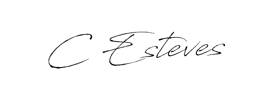 You should practise on your own different ways (Antro_Vectra) to write your name (C Esteves) in signature. don't let someone else do it for you. C Esteves signature style 6 images and pictures png