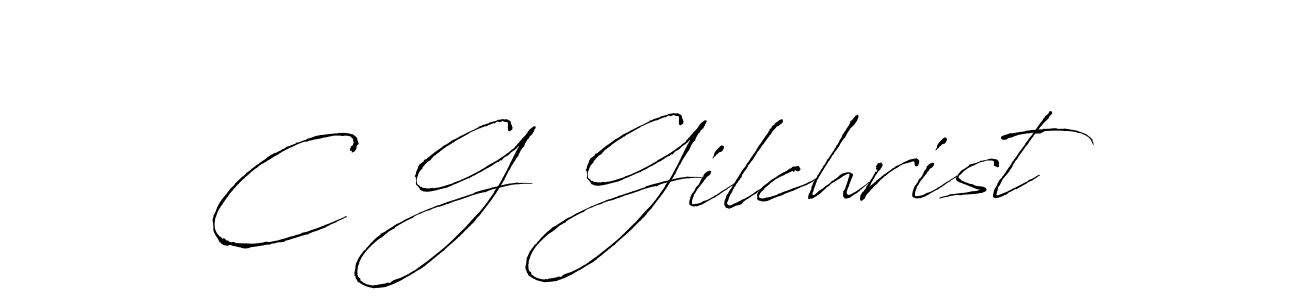 if you are searching for the best signature style for your name C G Gilchrist. so please give up your signature search. here we have designed multiple signature styles  using Antro_Vectra. C G Gilchrist signature style 6 images and pictures png