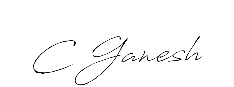 Use a signature maker to create a handwritten signature online. With this signature software, you can design (Antro_Vectra) your own signature for name C Ganesh. C Ganesh signature style 6 images and pictures png