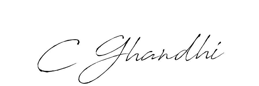 Create a beautiful signature design for name C Ghandhi. With this signature (Antro_Vectra) fonts, you can make a handwritten signature for free. C Ghandhi signature style 6 images and pictures png