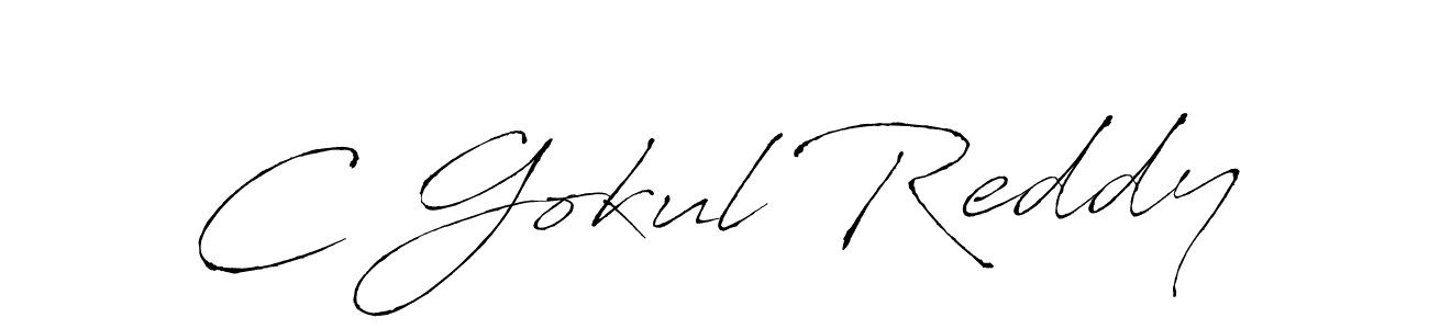 Make a beautiful signature design for name C Gokul Reddy. With this signature (Antro_Vectra) style, you can create a handwritten signature for free. C Gokul Reddy signature style 6 images and pictures png