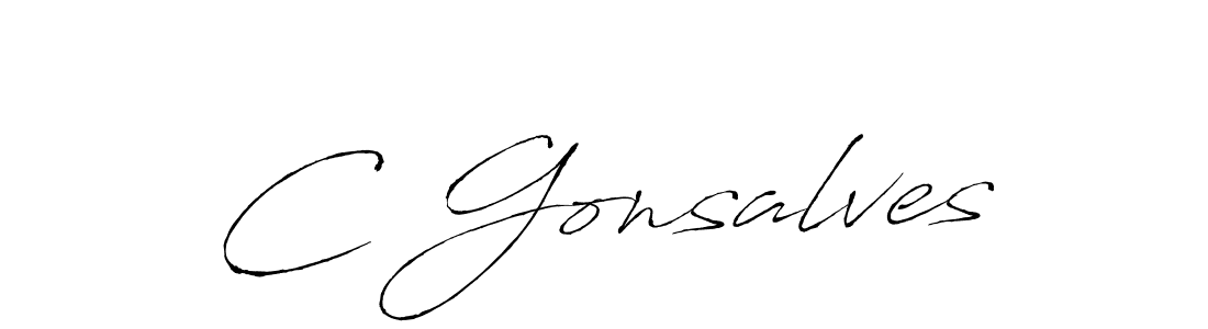 How to make C Gonsalves signature? Antro_Vectra is a professional autograph style. Create handwritten signature for C Gonsalves name. C Gonsalves signature style 6 images and pictures png