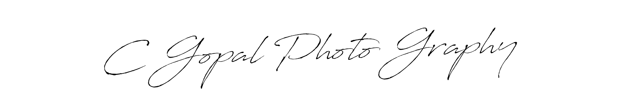 Use a signature maker to create a handwritten signature online. With this signature software, you can design (Antro_Vectra) your own signature for name C Gopal Photo Graphy. C Gopal Photo Graphy signature style 6 images and pictures png