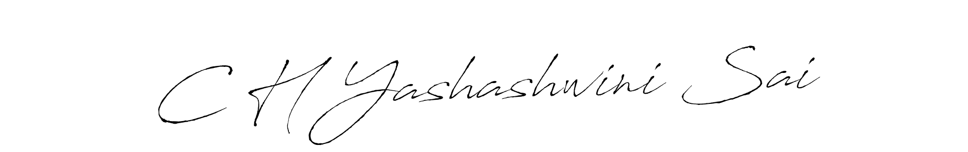 Make a beautiful signature design for name C H Yashashwini Sai. With this signature (Antro_Vectra) style, you can create a handwritten signature for free. C H Yashashwini Sai signature style 6 images and pictures png