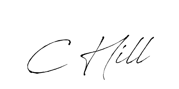 How to make C Hill name signature. Use Antro_Vectra style for creating short signs online. This is the latest handwritten sign. C Hill signature style 6 images and pictures png