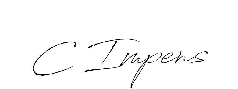 How to make C Impens name signature. Use Antro_Vectra style for creating short signs online. This is the latest handwritten sign. C Impens signature style 6 images and pictures png