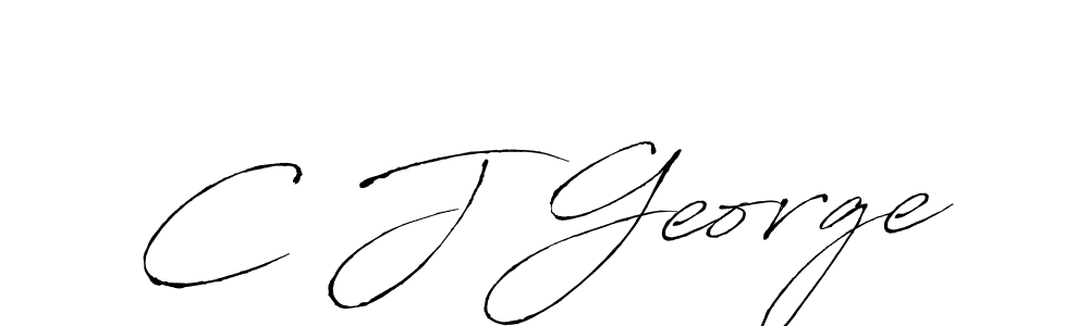 Design your own signature with our free online signature maker. With this signature software, you can create a handwritten (Antro_Vectra) signature for name C J George. C J George signature style 6 images and pictures png