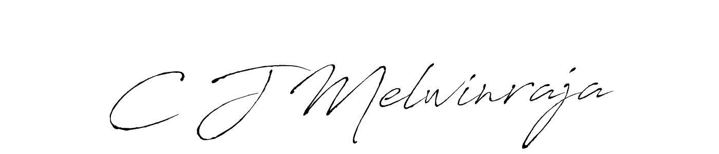 C J Melwinraja stylish signature style. Best Handwritten Sign (Antro_Vectra) for my name. Handwritten Signature Collection Ideas for my name C J Melwinraja. C J Melwinraja signature style 6 images and pictures png